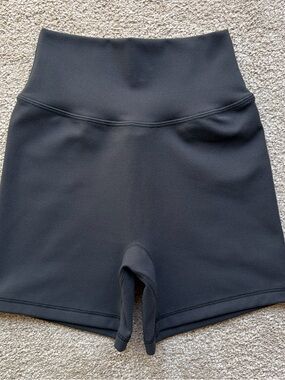 P’tula Black High Waist 4” Athletic Bike Shorts